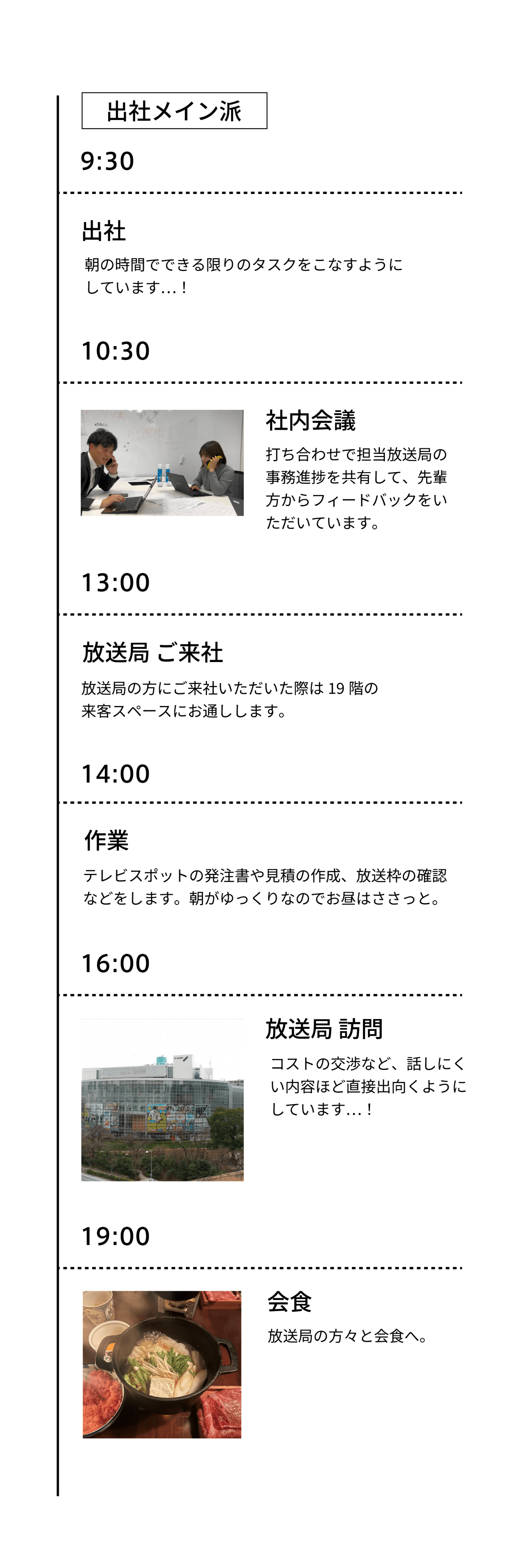 一日のスケジュール