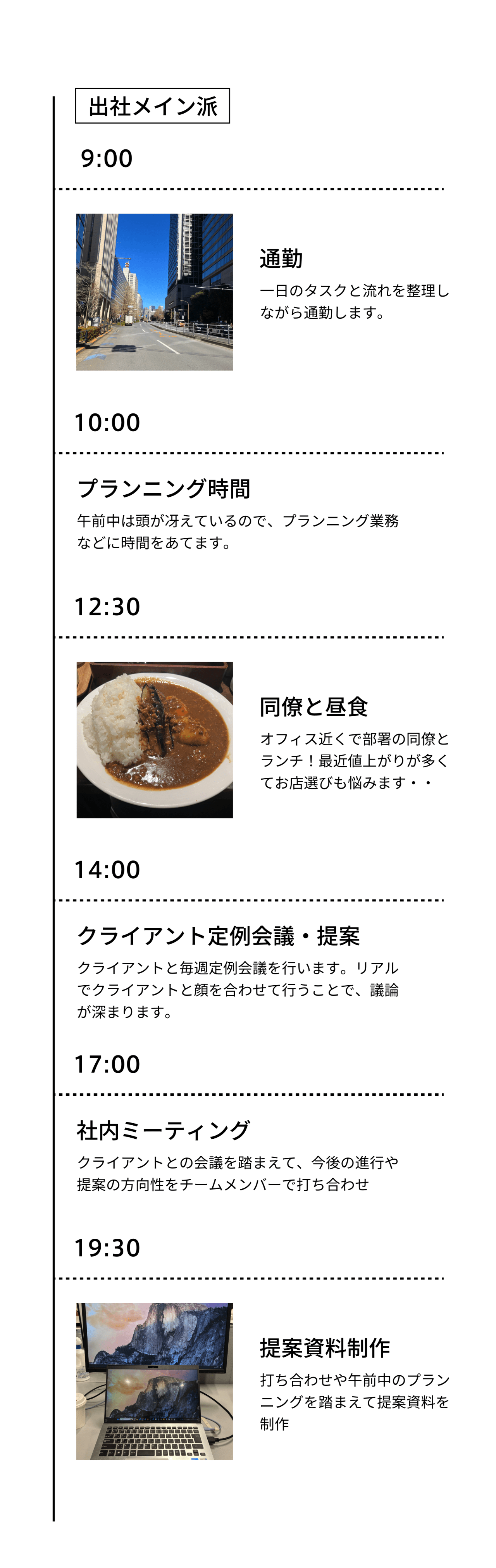 一日のスケジュール