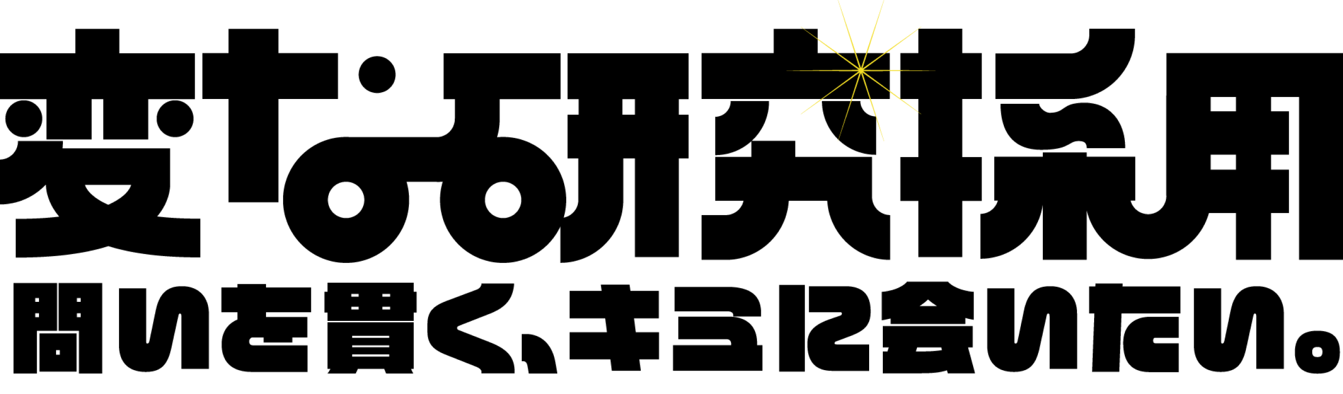 変な研究採用 問いを貫く、キミに会いたい。